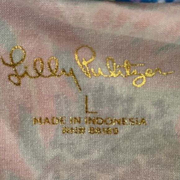 Lilly Pulitzer V Neck Sophiletta Dress Fished My Wish Multi EUC UPF 50 + LG - Picture 8 of 10